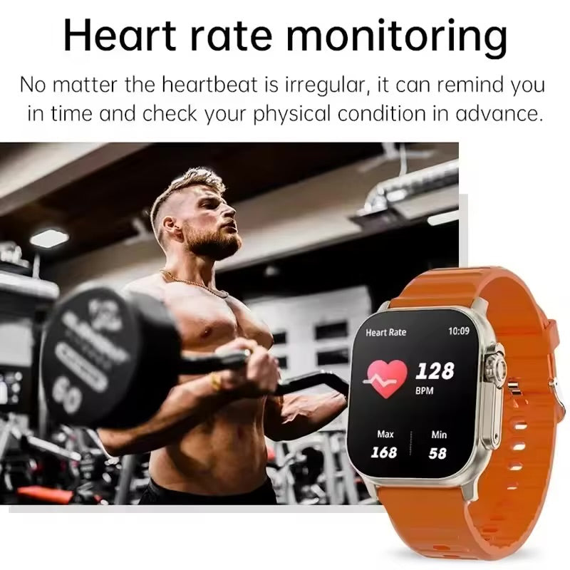 Smartwatch T900 U2 for Men and Women, Bluetooth Call, Wireless Charging, NFC, GPS Track, BT, Music,